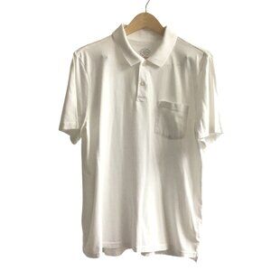 ST. JOHN'S BAY MEN'S WHITE POLO SHIRT SIZE MEDIUM